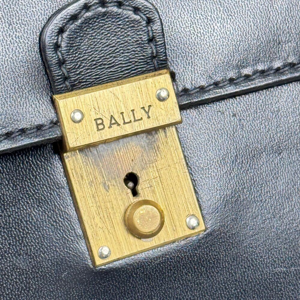 Bally Second Clutch Wristlet Bag Black Leather - Picture 3 of 9